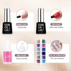 Royala Gellak D5pl Starterspakket + Inclusief UV Lamp + Met 13 Verschillende Gellak Kleuren - Ballerina Tips - Gellak Lamp – Nail Wipes - Cleanser - Nail Art - Gellac Set - Alle Benodigdheden In Eén - Uitgebreid 75-Delig Pakket -Cosmetische Kortingen Winkel 1200x1200 1934