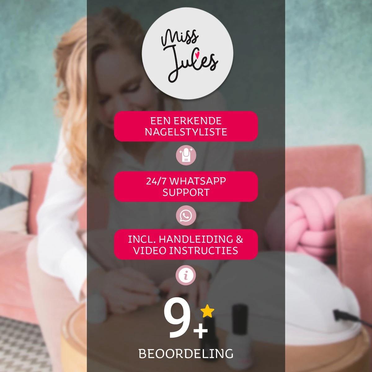 Miss Jules - 6-Delige Gellak Starterspakket - Nagellak - Kleur Paars, Lila & Glitter - Glanzend & Dekkend Resultaat 6 Miss Jules - 6-Delige Gellak Starterspakket - Nagellak - Kleur Paars, Lila & Glitter - Glanzend & Dekkend Resultaat - Afbeelding 4