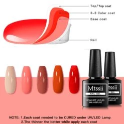Mtssii - Gelnagel Kit - 5 Kleuren Gellak - Nude En Rood Tinten - Starterkit - Manicure Set - 54 Watt UV Lamp - Gel Nagels Starterspakket - Nepnagels - -Cosmetische Kortingen Winkel 1200x1200 2072