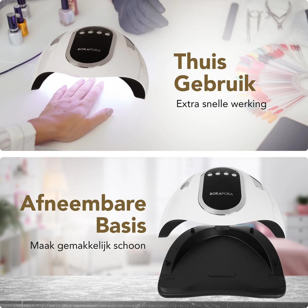 BoraPora Professionele Nageldroger - 280 Watt UV LED Lamp Nagels - 66 Leds - Nagel UV Lamp - Gellak Lamp - Nagellamp - Nagellamp Led - Nagellamp Voor Gel Nagellak - Nagellamp Led Uv - Nagellamp Uv - Nagellamp Gelnagels - Gellak - Nageldroger 4 BoraPora Professionele Nageldroger - 280 Watt UV LED Lamp Nagels - 66 Leds - Nagel UV Lamp - Gellak Lamp - Nagellamp - Nagellamp Led - Nagellamp Voor Gel Nagellak - Nagellamp Led Uv - Nagellamp Uv - Nagellamp Gelnagels - Gellak - Nageldroger - Afbeelding 2