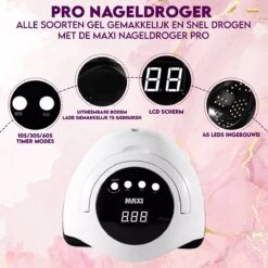 Maxi Nageldroger Pro - 168W - Uv Lamp - Nageldroger Lamp - Nageldroger Voor Gelnagels - Geschikt Voor Elke Nagel Gellak -Cosmetische Kortingen Winkel 1200x1200 2171