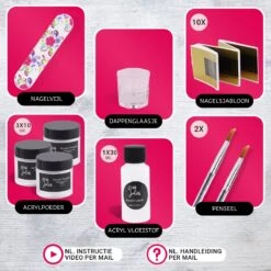 Miss Jules - Acryl Nagels Starterspakket - Wit, Roze & Transparant - Professionele Kunstnagels -Cosmetische Kortingen Winkel 1200x1200 2185