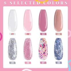 Merkloos Nagels Set - 8 Kleuren - Nagels Starter Set - Met Toplaag, Basislaag, Slipoplossing, Nagelverlengingsgel, Gel Builder - Voor DIY Voor Beginners - Beste Cadeau -Cosmetische Kortingen Winkel 1200x1200 2262