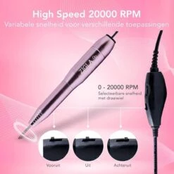 Zigla – Elektrische Nagelvijl - Nagelfrees- Manicure En Pedicure Set - 6 Schuurrolletjes - 11 Opzetstukken - Rosé/Goud - Vernieuwd 19 Zigla – Elektrische Nagelvijl - Nagelfrees- Manicure En Pedicure Set - 6 Schuurrolletjes - 11 Opzetstukken - Rosé/Goud - Vernieuwd -Cosmetische Kortingen Winkel 1200x1200 2345