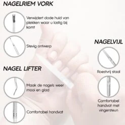 Thumbs Up 6-Delige Nagel Set - Ingegroeide Teennagel - Nageltang Met Bufferveer- Teennagelknipper - Nagelknipper Set - Zilver -Cosmetische Kortingen Winkel 1200x1200 2360