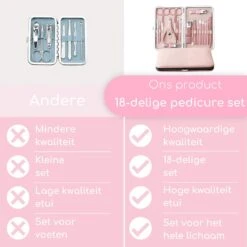 ⭐ATV PERFECTUM Luxe 18-delige - Manicure Set - Met Lederen Opbergetui - Manicureset - Nagelschaartje - Manicuresetje -Cosmetische Kortingen Winkel 1200x1200 2369