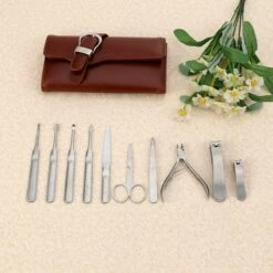 Fritzline© Professionele Manicureset 10-delig | RVS | Leren Etui | Nagelknipper | Nagelschaar | Nageltang -Cosmetische Kortingen Winkel 1200x1200 2393