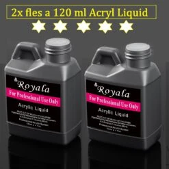 Royala 2x 120 Ml Acryl Vloeistof Liquid Monomer Nagellak - 240ml - Acryl Nagels - Acryl Starterset - Monomeer