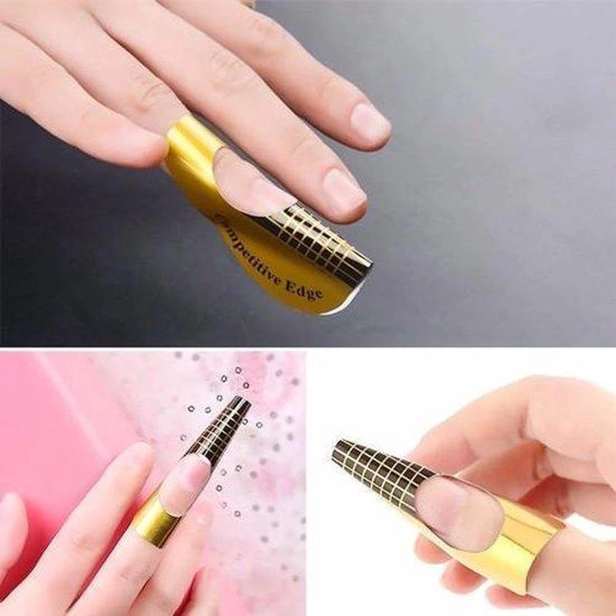 GUAPÀ® Acryl Nagel Sjablonen | Nail Forms | French Manicure | Goud | 25 Stuks 6 GUAPÀ® Acryl Nagel Sjablonen | Nail Forms | French Manicure | Goud | 25 Stuks - Afbeelding 4