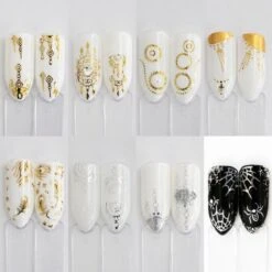 GUAPÀ - Nail Art Nagel Sjabloon Stickers 30 Vellen - Zelfklevende Nagelstickers & Nageldecoratie 3D Goud En Zilver -Cosmetische Kortingen Winkel 1200x1200 2520