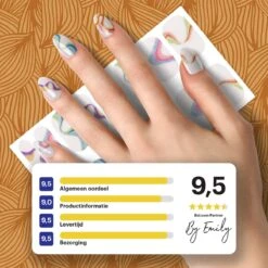By Emily - Nagel Wrap - The Magic Belongs To Color | 16 Stickers | Nail Wrap | Nail Art | Trendy | Design | Nagellakvrij | Eenvoudig | Nagel Wrap | Nagel Stickers | Folie | Zelfklevend | Sjablonen -Cosmetische Kortingen Winkel 1200x1200 2578