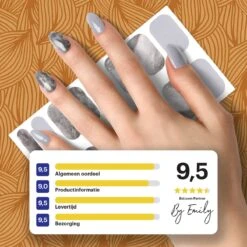 By Emily - Nagel Wrap - White Marble | 16 Stickers | Nail Wrap | Nail Art | Trendy | Design | Nagellakvrij | Eenvoudig | Nagel Wrap | Nagel Stickers | Folie | Zelfklevend | Sjablonen -Cosmetische Kortingen Winkel 1200x1200 2582