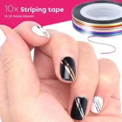 Evvie© Nail Art Kit - Penselen Met Dotting Tools - Strass Steentjes - Rhinestones - Nagel Folie - Diamantjes - Striping Tape – 65-delig -Cosmetische Kortingen Winkel 1200x1200 2585