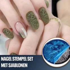 Nagel Stempel Set Met Sjablonen - Nail Art Stempelplaat - Gellak Tools - 10 Stuks - Levay® -Cosmetische Kortingen Winkel 1200x1200 2590
