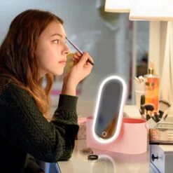 Beautycase Wit - LED-spiegel - Make Up - Make-up Org - Make-up Organizer Met Spiegel - Make-up Koffer - Beautycase - Multifunctioneel - Reisformaat -Cosmetische Kortingen Winkel 1200x1200 2599