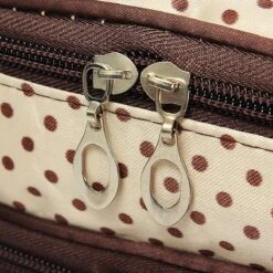 Polka Dot Make Up Tasje Met Spiegel - Opberg Etui / Cosmetica Organizer Reis Tas Case - Beige -Cosmetische Kortingen Winkel 1200x1200 2601