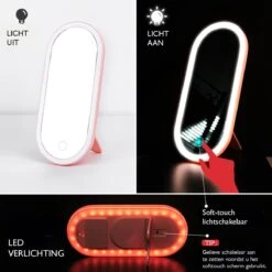 Beautycase Rose - LED-spiegel - Make Up - Make-up Org - Make-up Organizer Met Spiegel - Make-up Koffer - Beautycase - Multifunctioneel - Reisformaat -Cosmetische Kortingen Winkel 1200x1200 2654