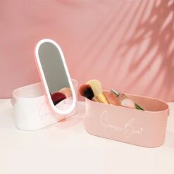 Beautycase Rose - LED-spiegel - Make Up - Make-up Org - Make-up Organizer Met Spiegel - Make-up Koffer - Beautycase - Multifunctioneel - Reisformaat -Cosmetische Kortingen Winkel 1200x1200 2655