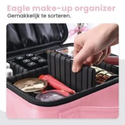 Eagle Make-up Organizer - Make-up Koffer - Verstelbare Vakken - Beautycase - Multifunctioneel - Make-up Tas - Reisformaat 13 Eagle Make-up Organizer - Make-up Koffer - Verstelbare Vakken - Beautycase - Multifunctioneel - Make-up Tas - Reisformaat -Cosmetische Kortingen Winkel 1200x1200 2665