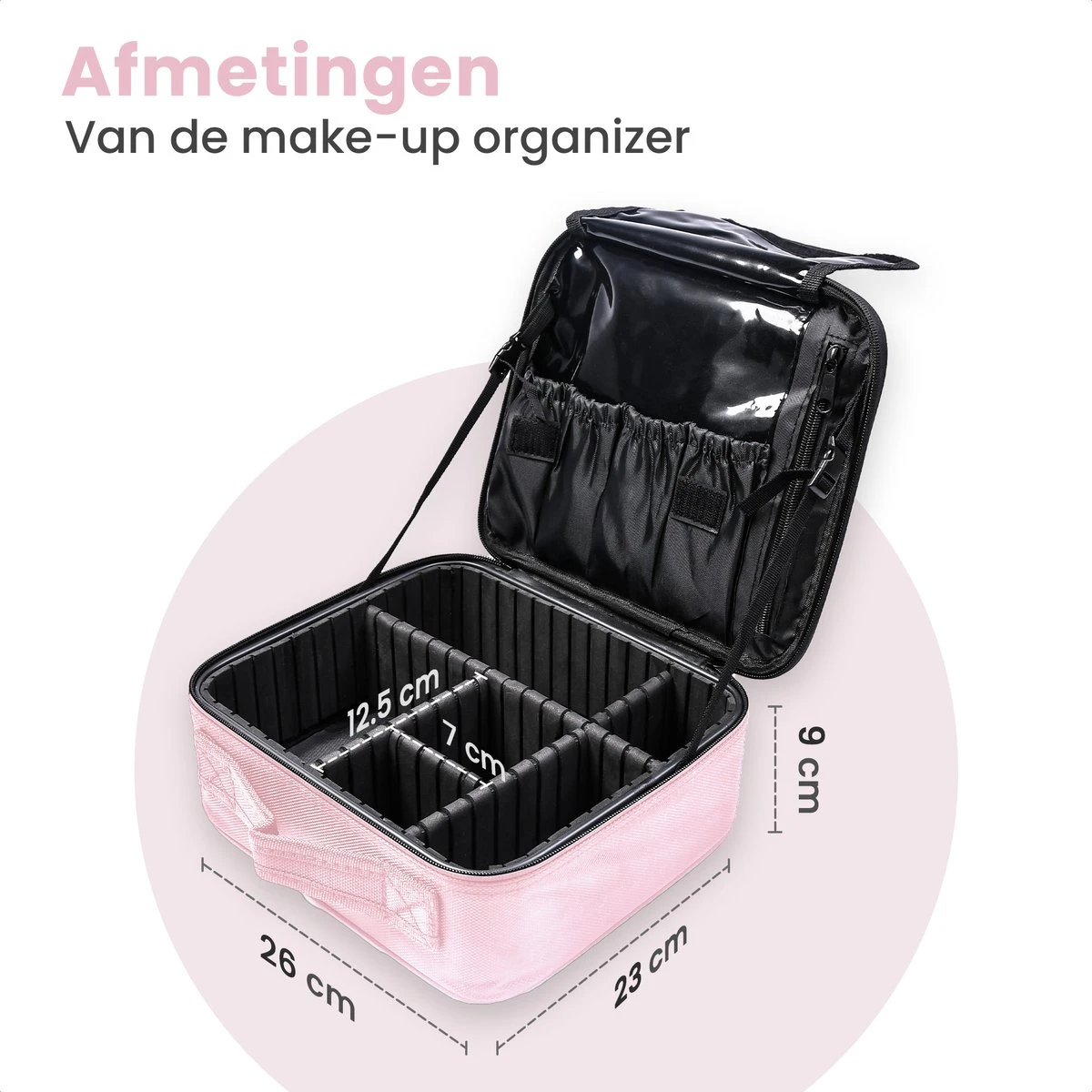Eagle Make-up Organizer - Make-up Koffer - Verstelbare Vakken - Beautycase - Multifunctioneel - Make-up Tas - Reisformaat 8 Eagle Make-up Organizer - Make-up Koffer - Verstelbare Vakken - Beautycase - Multifunctioneel - Make-up Tas - Reisformaat - Afbeelding 6