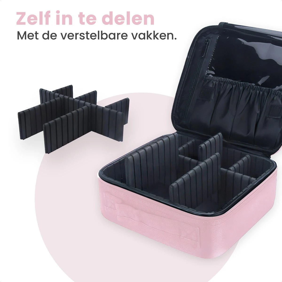 Eagle Make-up Organizer - Make-up Koffer - Verstelbare Vakken - Beautycase - Multifunctioneel - Make-up Tas - Reisformaat 11 Eagle Make-up Organizer - Make-up Koffer - Verstelbare Vakken - Beautycase - Multifunctioneel - Make-up Tas - Reisformaat - Afbeelding 9