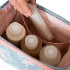 Fako Fashion® - Make-up Tasje - Kleine Make-up Tas - Etui - 18x9x13cm - Bloemen Donkerblauw -Cosmetische Kortingen Winkel 1200x1200 2679