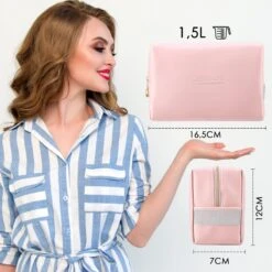 Behave Make Up Tasje - Etui - Organizer - Toilettas - Roze - 16,5 X 7 X 12 Cm - 1,5 L -Cosmetische Kortingen Winkel 1200x1200 2736