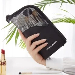 Borvat® | Make Up Organizer - Reistasje Voor Borstel/kwasten - Travel Pouch - Cosmetica - Beauty - Zwart -Cosmetische Kortingen Winkel 1200x1200 2751