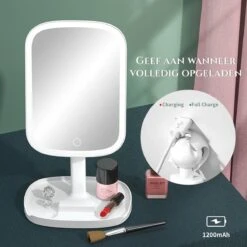 HighHome - Make Up Spiegel Met Led Verlichting - Inclusief 10x Spiegel - 3 Warmtes - 360 °C Draaibaar 18 HighHome - Make Up Spiegel Met Led Verlichting - Inclusief 10x Spiegel - 3 Warmtes - 360 °C Draaibaar -Cosmetische Kortingen Winkel 1200x1200 2767