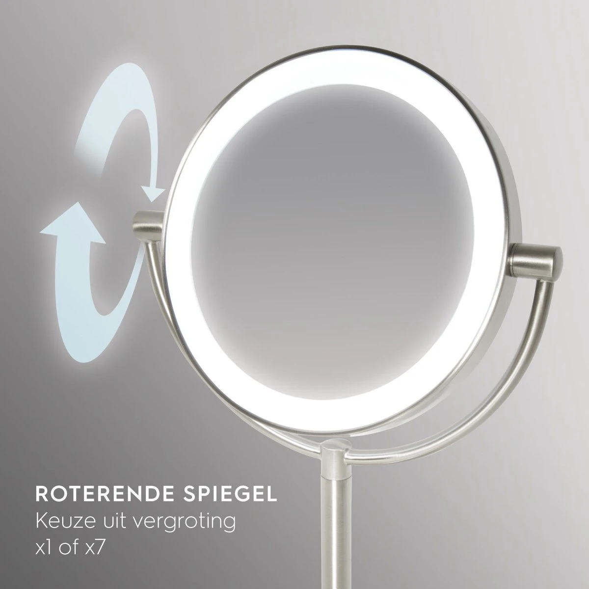 HoMedics MIR8150 Dubbelzijdige Make Up Spiegel Met Verlichting - Vrijstaand - 7x Vergroting - Spiegel Met Ringverlichting 10 HoMedics MIR8150 Dubbelzijdige Make Up Spiegel Met Verlichting - Vrijstaand - 7x Vergroting - Spiegel Met Ringverlichting - Afbeelding 8