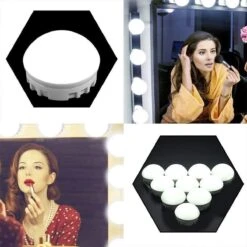 Merkloos LED Spiegel | 10 LEDS | Make-up Spiegel | Helderheid Aanpasbaar | USB Voeding | Geheugenfunctie -Cosmetische Kortingen Winkel 1200x1200 2818