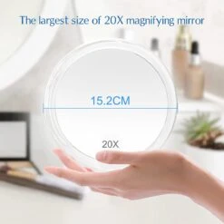 6 Inch, 20 X Vergrotende Spiegel Met Zuignappen, Gebruik Voor Make-up Applicatie, Pincet En Mee-eter/onzuiverheid, Transparant -Cosmetische Kortingen Winkel 1200x1200 2862