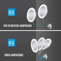 Make-Up Spiegel - 7X Vergroting - LED Licht - Make Up Spiegel Met Verlichting - Vergrootspiegel Met Zuignap - Exclusief Baterijen(Niet Ingegrepen 3AAA)3AAA -Cosmetische Kortingen Winkel 1200x1200 2865