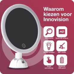 Innovision Make Up Spiegel - Met Verlichting En Zuignap - 360° Verstelbaar - Werkt Op Batterijen En Op Stroom - 5x Vergroot 22 Innovision Make Up Spiegel - Met Verlichting En Zuignap - 360° Verstelbaar - Werkt Op Batterijen En Op Stroom - 5x Vergroot -Cosmetische Kortingen Winkel 1200x1200 2887