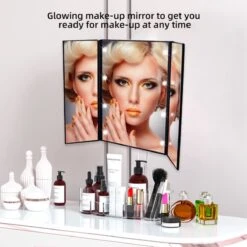 Spiegel Met LED Verlichting - Make-upspiegel - Zwart 15 Spiegel Met LED Verlichting - Make-upspiegel - Zwart -Cosmetische Kortingen Winkel 1200x1200 2891