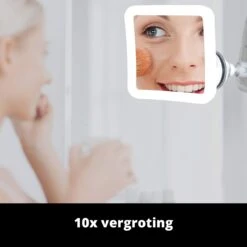 Vergroot Make Up En Scheer Spiegel Met LED Verlichting Vierkant - 10x Vegroting En Natuurlijk Licht Voor Cosmetica/Scheren/Epileren - 360° Graden Verstelbare Zuignap En Wandbevestiging 14 Vergroot Make Up En Scheer Spiegel Met LED Verlichting Vierkant - 10x Vegroting En Natuurlijk Licht Voor Cosmetica/Scheren/Epileren - 360° Graden Verstelbare Zuignap En Wandbevestiging -Cosmetische Kortingen Winkel 1200x1200 2918