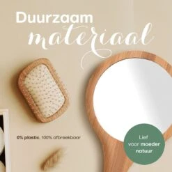 Bamboe Handspiegel Met Handvat - 15 Cm - Make Up Spiegel / Scheerspiegel / Kappersspiegel - 150 Gram - Kapper -Cosmetische Kortingen Winkel 1200x1200 2931