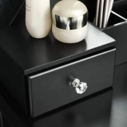 Merkloos Kaptafel, Kaptafel Met Grote Spiegel Zonder Frame, Toilettafel, Kaptafel, Voor Make-up, Gewatteerde Kruk, 5 Laden, Verplaatsbare Opbergdoos, Zwart RDT25BK 18 Merkloos Kaptafel, Kaptafel Met Grote Spiegel Zonder Frame, Toilettafel, Kaptafel, Voor Make-up, Gewatteerde Kruk, 5 Laden, Verplaatsbare Opbergdoos, Zwart RDT25BK -Cosmetische Kortingen Winkel 1200x1200 2961