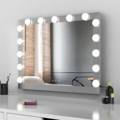 Hollywood Spiegel Met Led Verlichting | Zilver | VIVO Make Up Spiegel | 70*54cm | Spiegel Voor Kaptafel -Cosmetische Kortingen Winkel 1200x1200 2966