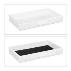 Relaxdays Make-up Organizer Klein - Stapelbaar - Sieradendoosje - Cosmetica - Opbergbox - Wit -Cosmetische Kortingen Winkel 1200x1200 3019