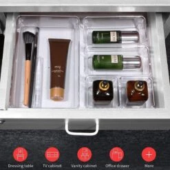 Aokyom Make-uporganizer, 18 Stuks, Kunststof Opbergdozen Voor Kantoor, Lades, Organizer, Lade-organizer, Doorzichtige Lade-inzet Voor Bureau, Keuken, Badkamer 15 Aokyom Make-uporganizer, 18 Stuks, Kunststof Opbergdozen Voor Kantoor, Lades, Organizer, Lade-organizer, Doorzichtige Lade-inzet Voor Bureau, Keuken, Badkamer -Cosmetische Kortingen Winkel 1200x1200 3050