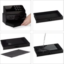 A&K 2in1 Make-up Organizer - 4 Lades Cosmetica Opbergdoos - Kaptafel - Zwart -Cosmetische Kortingen Winkel 1200x1200 3093