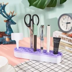 Make Up Organizer - Paars - Make Up Holder - Kwasten Organizer - Make Up Houder - Nagellak/Lipstick Organizer - Lippenstift Houder - Siliconen -Cosmetische Kortingen Winkel 1200x1200 3158