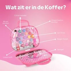Make Up Koffer 25 Delig - Roze - Make Up Koffer Met Inhoud - Make Up Koffer Meisjes - Make Up Koffer Kinderen - Make Up Set Voor Meisjes -Cosmetische Kortingen Winkel 1200x1200 3166