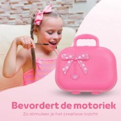 Make Up Koffer 25 Delig - Roze - Make Up Koffer Met Inhoud - Make Up Koffer Meisjes - Make Up Koffer Kinderen - Make Up Set Voor Meisjes -Cosmetische Kortingen Winkel 1200x1200 3168