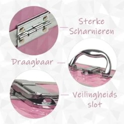 Make Up Koffer Meisjes En Dames Roze - Make Up Organizer Met Spiegel - Cosmetica Koffer - Beautycase Koffer -Cosmetische Kortingen Winkel 1200x1200 3169