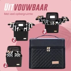 Make Up Koffer En Organizer - Beautycase Met Spiegel - Dames - Cosmetica En Visagie - Zwart 15 Make Up Koffer En Organizer - Beautycase Met Spiegel - Dames - Cosmetica En Visagie - Zwart -Cosmetische Kortingen Winkel 1200x1200 3199