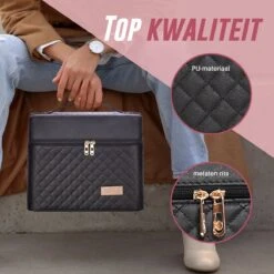 Make Up Koffer En Organizer - Beautycase Met Spiegel - Dames - Cosmetica En Visagie - Zwart 16 Make Up Koffer En Organizer - Beautycase Met Spiegel - Dames - Cosmetica En Visagie - Zwart -Cosmetische Kortingen Winkel 1200x1200 3200