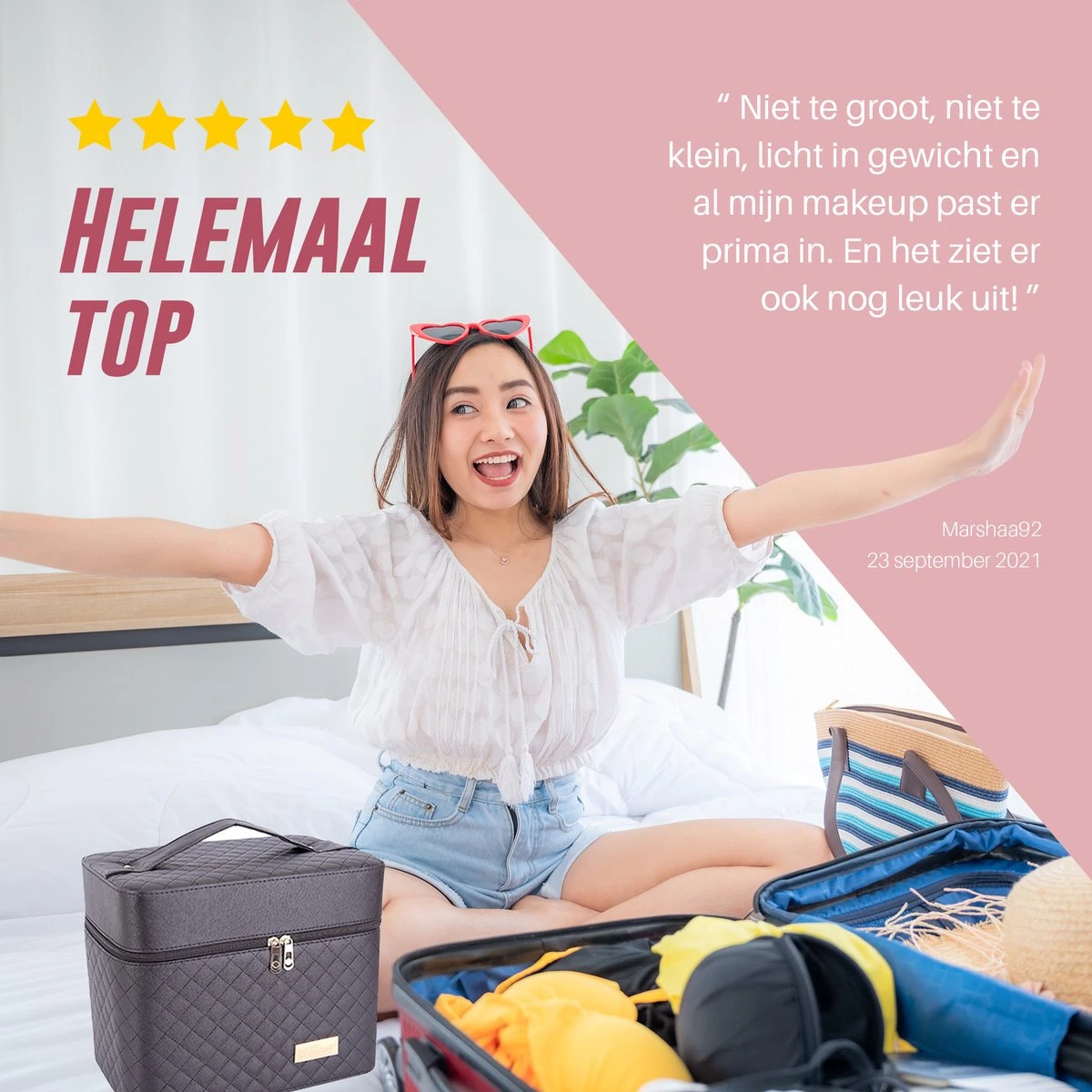 Make Up Koffer En Organizer - Beautycase Met Spiegel - Dames - Cosmetica En Visagie - Zwart 9 Make Up Koffer En Organizer - Beautycase Met Spiegel - Dames - Cosmetica En Visagie - Zwart - Afbeelding 7