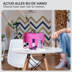 Cosmetica Koffer - Make-up Koffer Met Verstelbare Vakken - Visagie En Nagelstyliste Beauty Koffer - 40x30x14CM - Roze 15 Cosmetica Koffer - Make-up Koffer Met Verstelbare Vakken - Visagie En Nagelstyliste Beauty Koffer - 40x30x14CM - Roze -Cosmetische Kortingen Winkel 1200x1200 3235